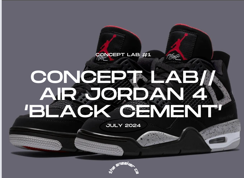 Concept idea of Jordan 4 Black Cement 