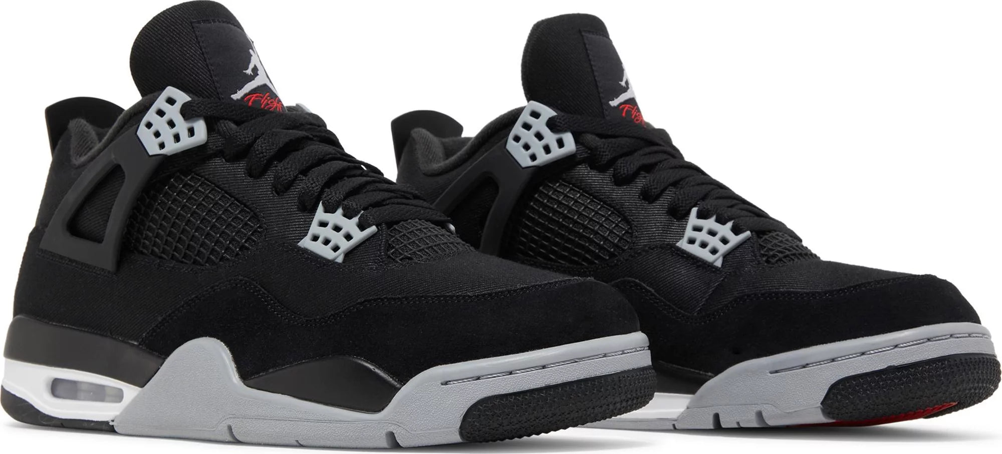 The Air Jordan 4 “Black Canvas” will Shock Drop tomorrow‼️😱🤯 **NO SIZES  10-14M AT ALL** (7M-9.5M, NO SIZE 9 & A COUPLE HUGE
